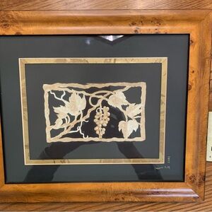 Carol Menniga Framed Grape Vine Art